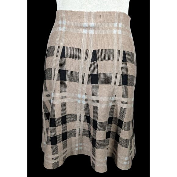 Classic Concepts Preppy Plaid Knee Length Skirt Size Petite Medium - Picture 2 of 5